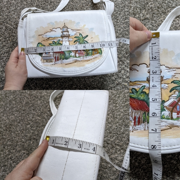 Vintage The Original Florida Keys Handbag white shoulder bag - Picture 9 of 12